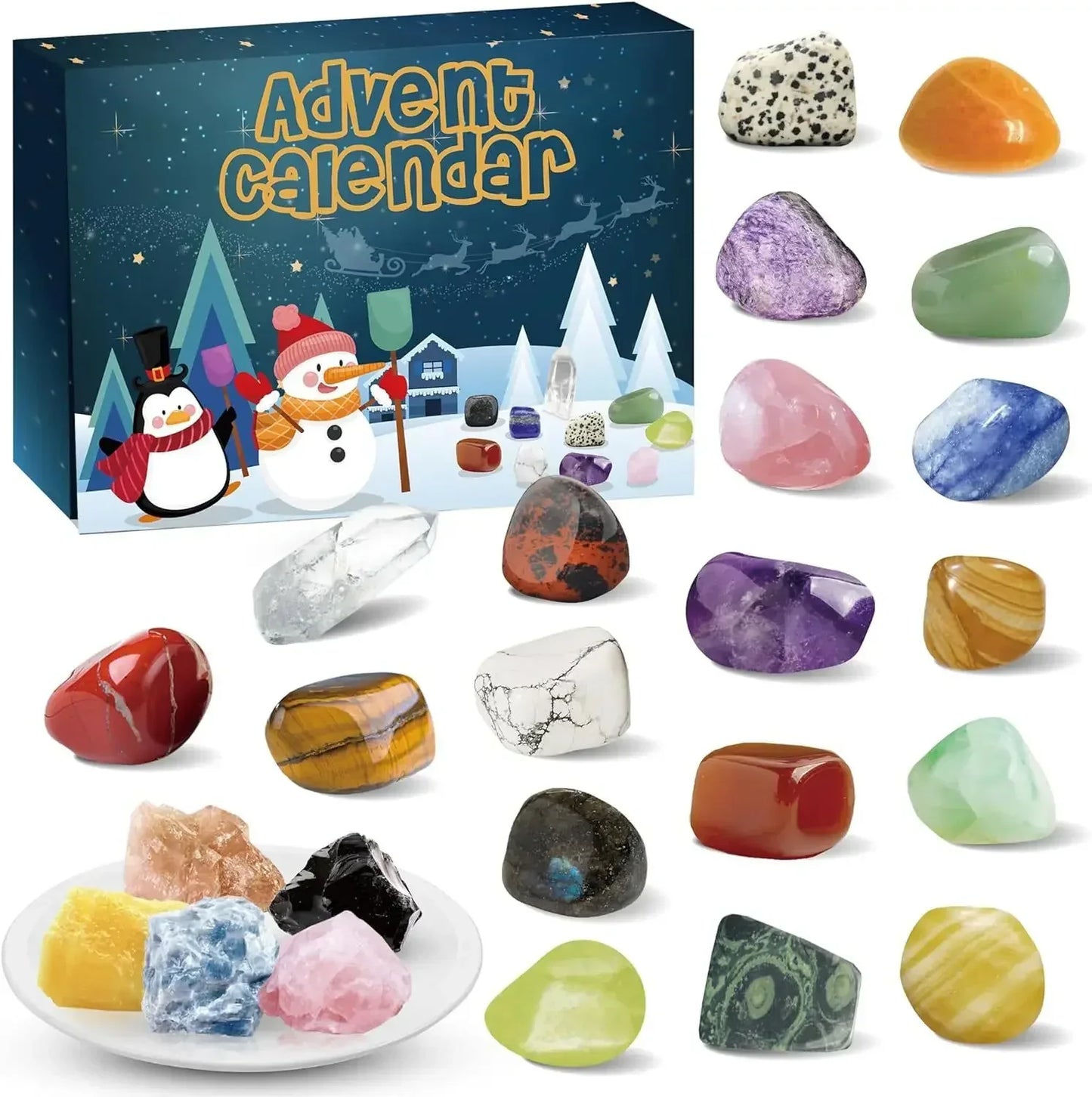 Kinder Adventskalender met Edelstenen en Puzzels