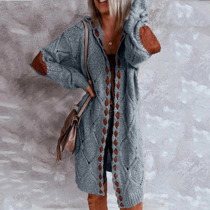 Gebreide Trui met Capuchon Vintage Stijl Elegance