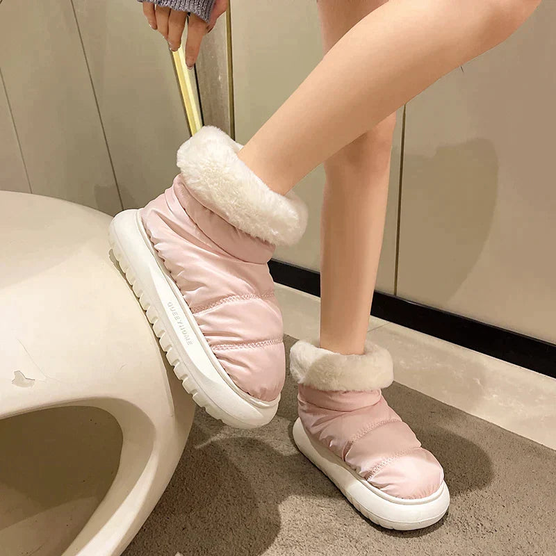 Pluche Enkellaarsjes Zacht Warm voor Vrouw - Mode Vibes