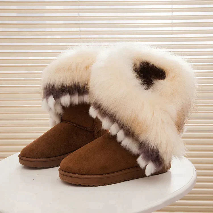 Warmte Bontlaarzen voor Vrouwen Winter - Mode Vibes
