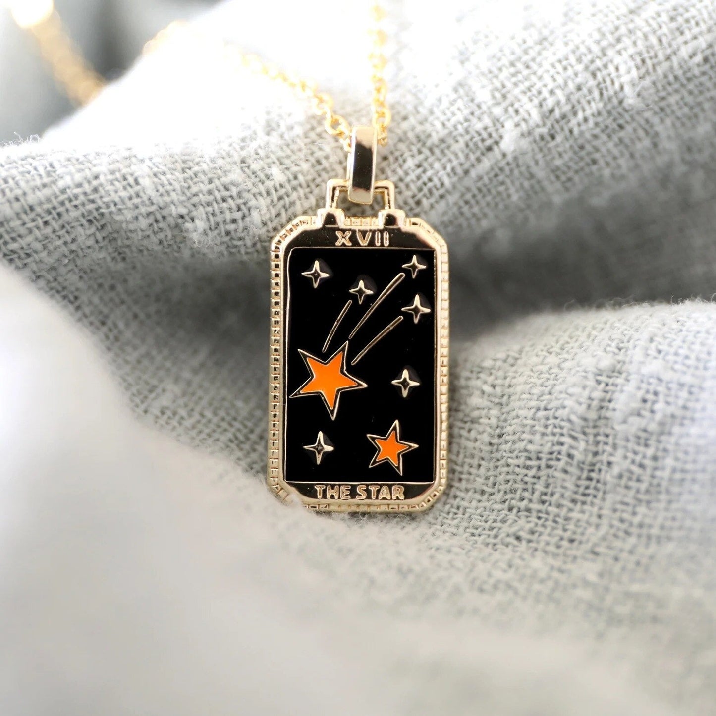 Tarot Kaart Halsketting Met Unieke Symbolen