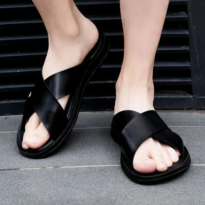 Leren Herenslippers Italiaans Design Lorenzo