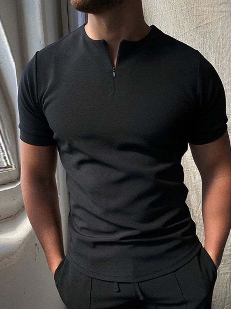 Mannen T-shirt Casual Klassiek Katoen - Mode Vibes
