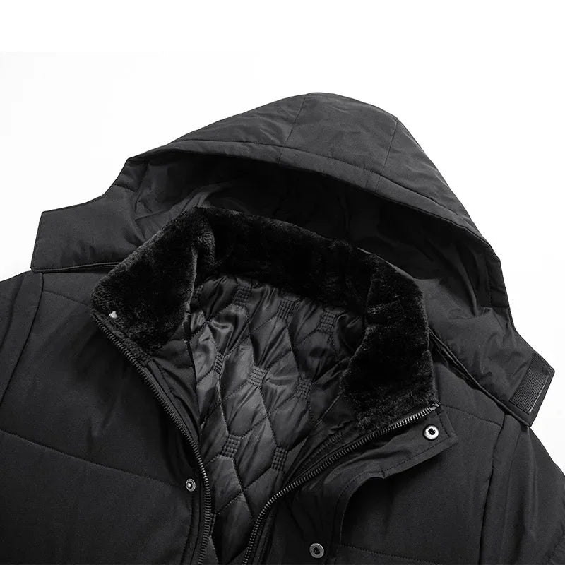 Heren Winterjas Warm Fleece Parka Waterdicht