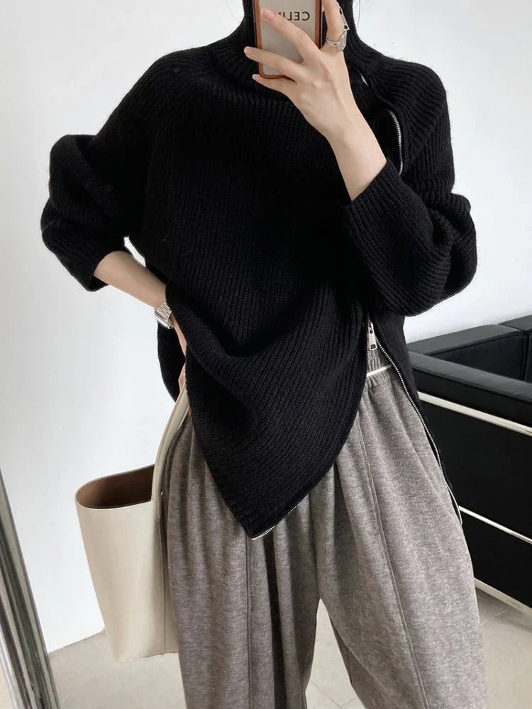 Dames Vest Met Ritssluiting Warme Pullover