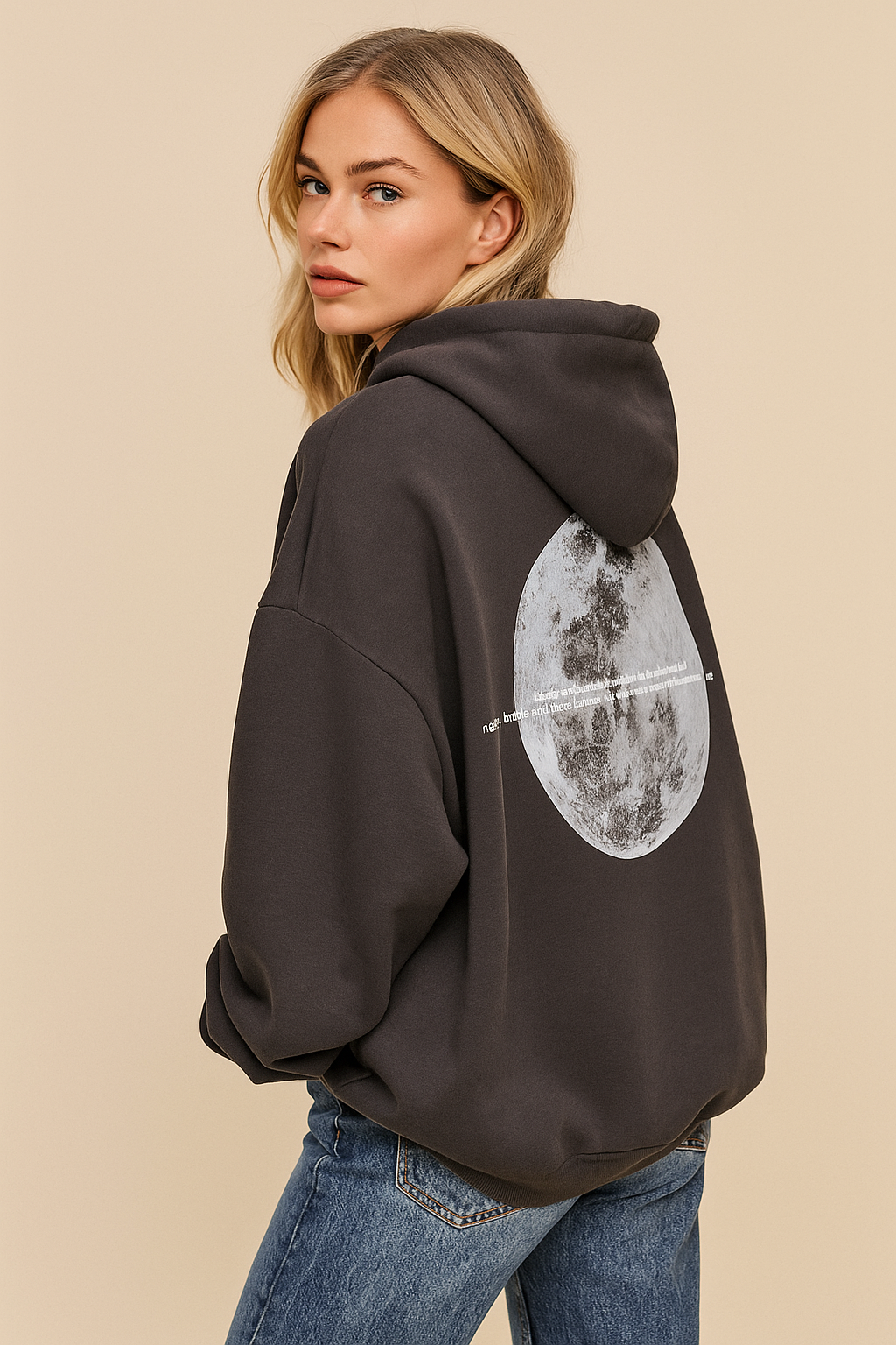 Dames Hoodie Space Print Casual Streetwear