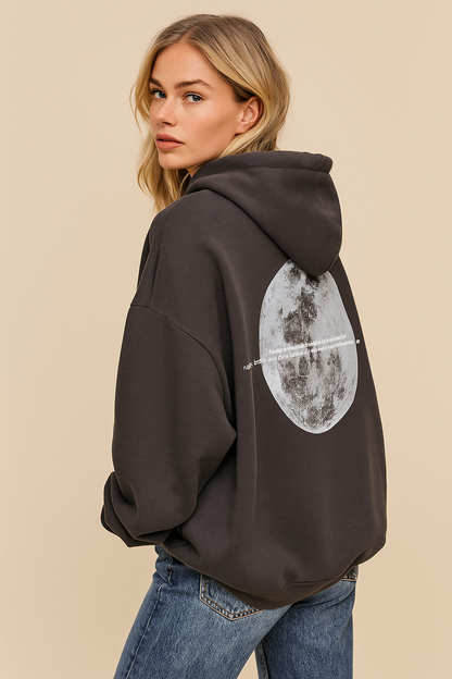 Dames Hoodie Space Print Casual Streetwear
