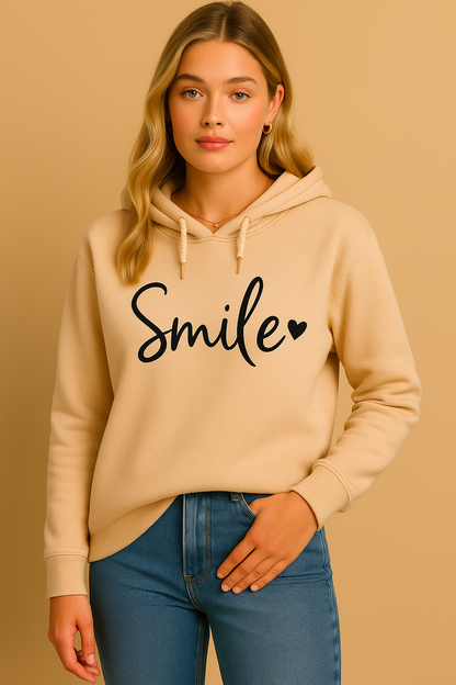 Dames Hoodie met Vrolijke Smile Print