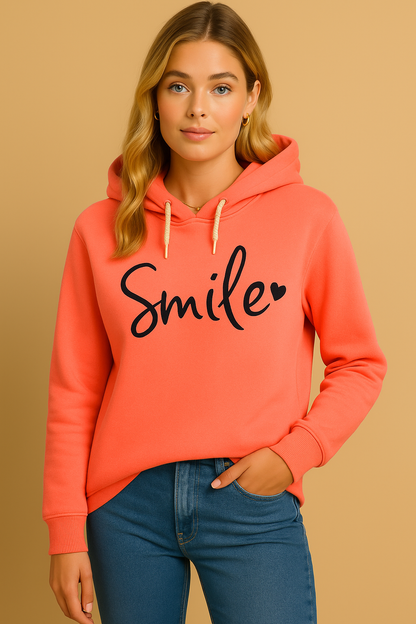 Dames Hoodie met Vrolijke Smile Print