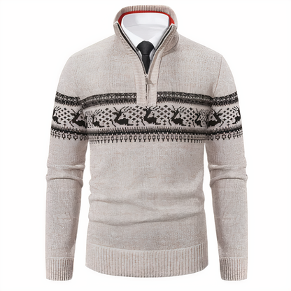Heren Trui Comfortabel Katoen Casual Halve Rits