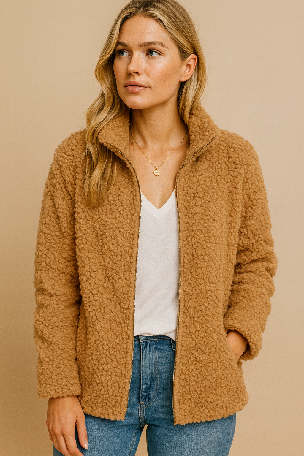 Dames Teddy Fleece Vest Zacht Elegante Stijl