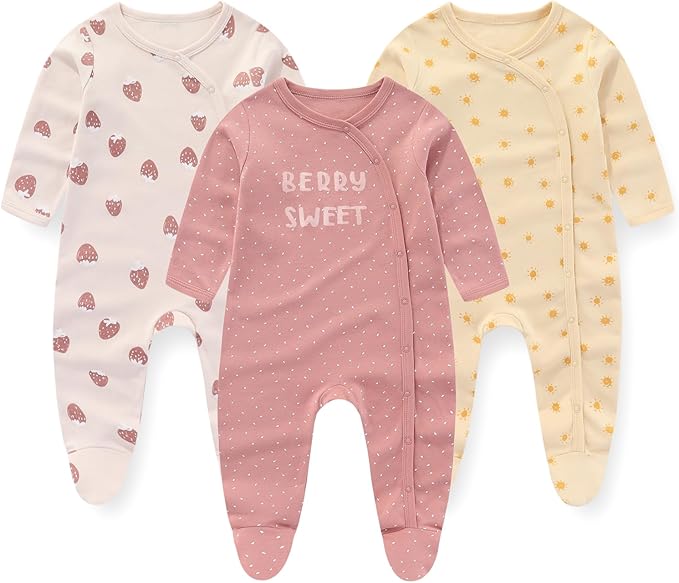 Baby Rompers 3-12 Maanden - Set van 3 Stuks