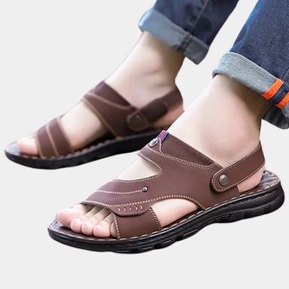 Leren Sandalen Heren Zomerklassieker Casual Stijl - Mode Vibes