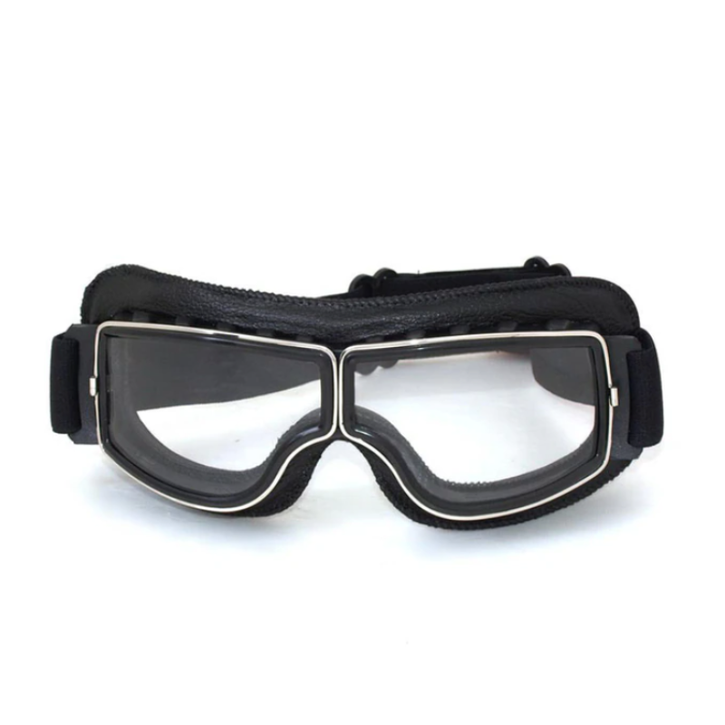 Leren Motorbril Vintage Stijl RiderEdge