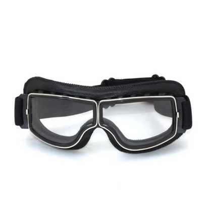 Leren Motorbril Vintage Stijl RiderEdge