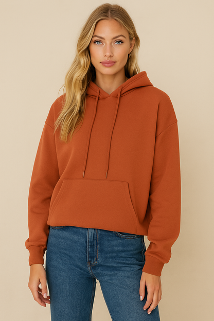 Dames Oversized Hoodie met Kangoeroezak Casual Basic