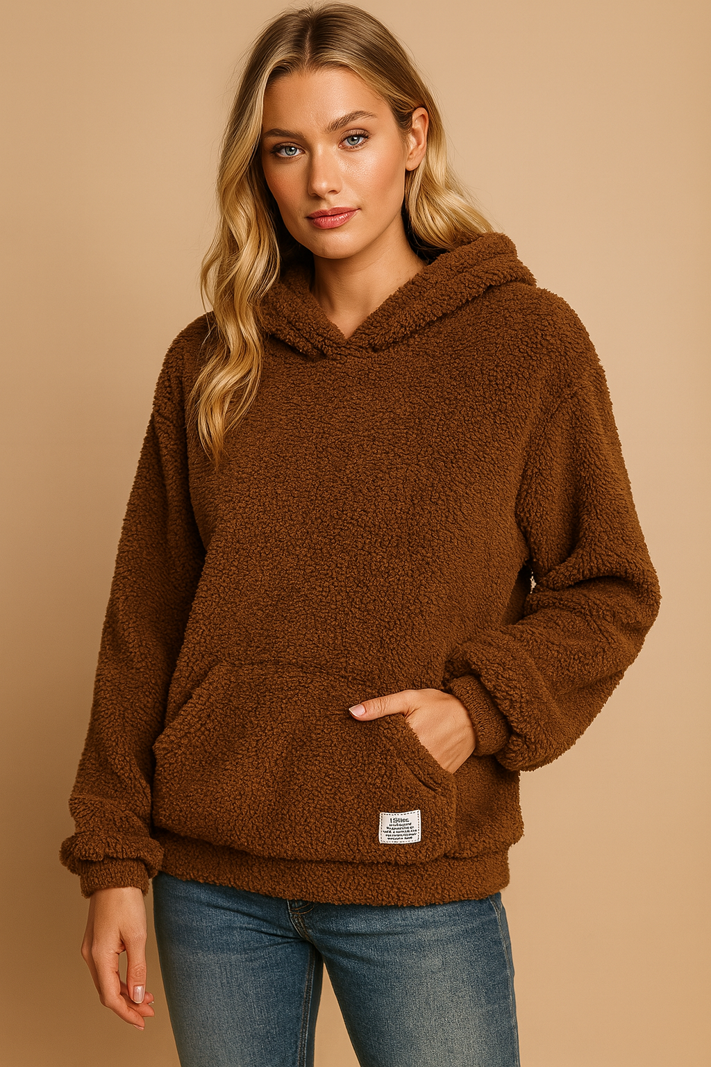 Dames Teddy Hoodie Zacht Stijlvol Trendy Sweatshirt