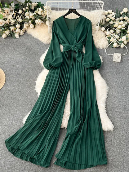 LUXE SINGREINY V-hals Jumpsuit voor Trendy Vrouwen
