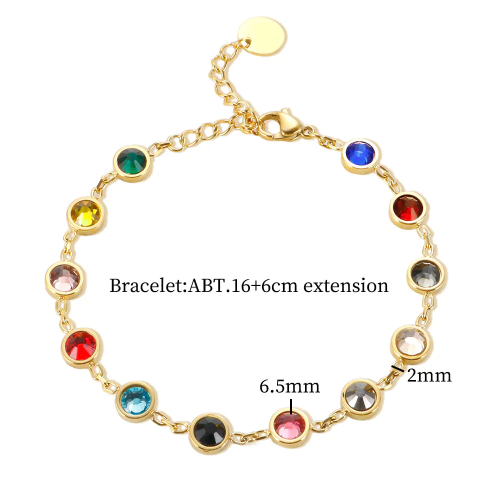Kleurrijke Kristal Armband Regenboog Bedelarmband