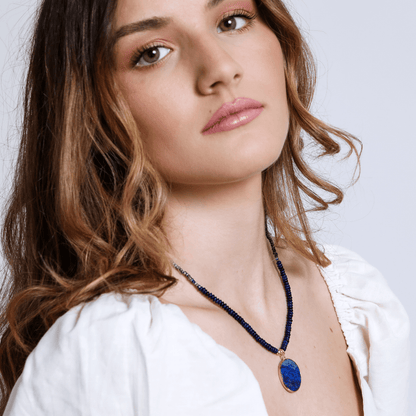 Ronde Ketting van Lapis met Hangertje - Mode Vibes