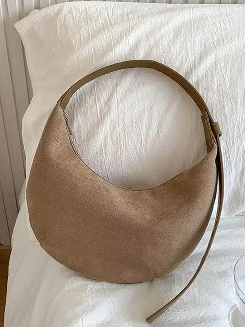 Suède Halvemaan Tas voor Dames