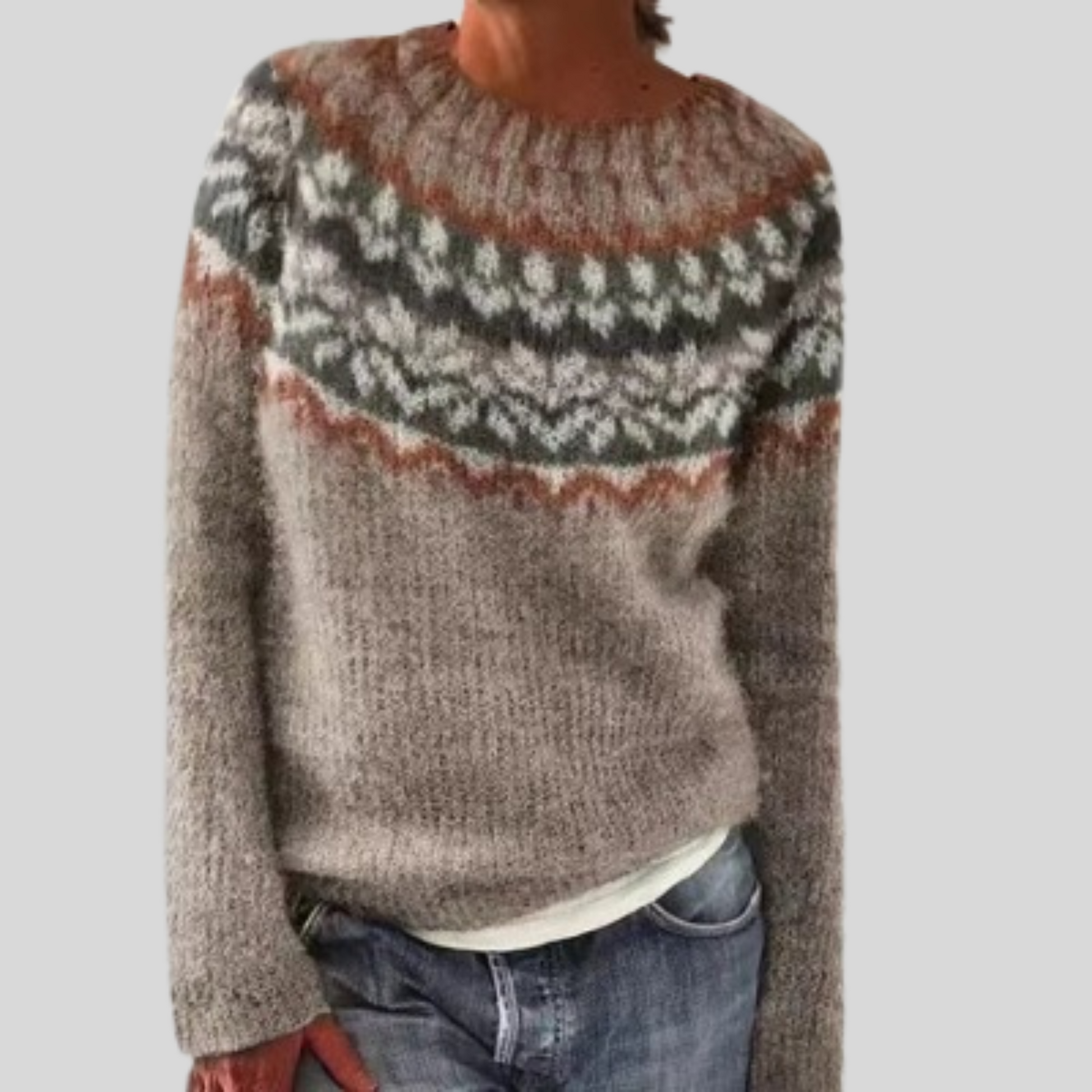 Vrouwelijke Trui met Unieke Print - Mode Vibes