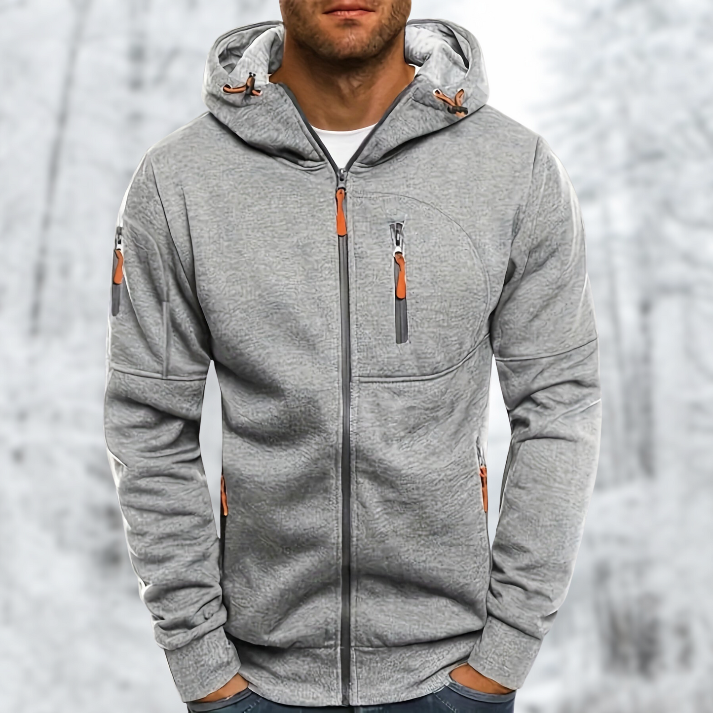 Heren Softshell Jas met Capuchon Waterdicht