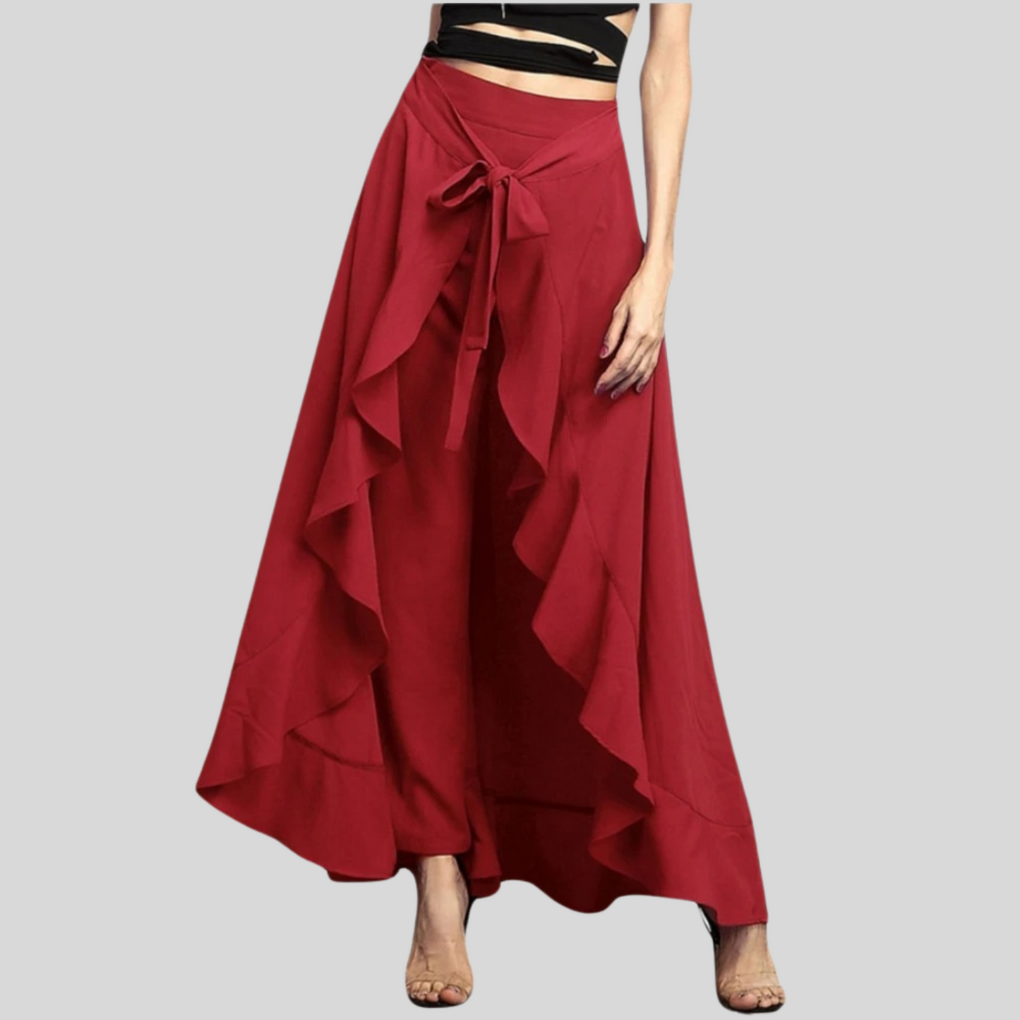 Dames Palazzo Broek Zomerjurk Model Zwart Wit - Mode Vibes