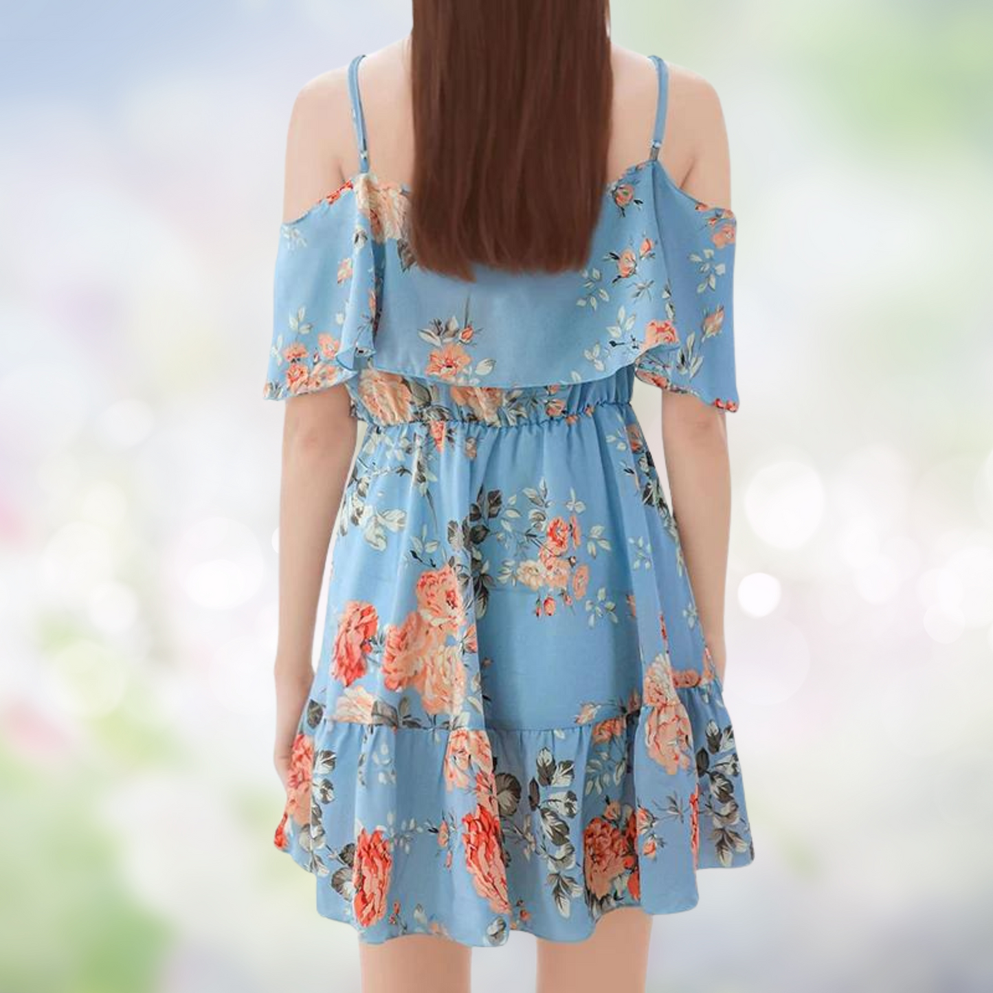 Off-shoulder Jurk Bedrukt Vrouwelijk Zomerjurk