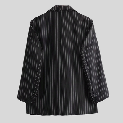 Gestreepte Blazer voor Vrouw Modieus en Stijlvol