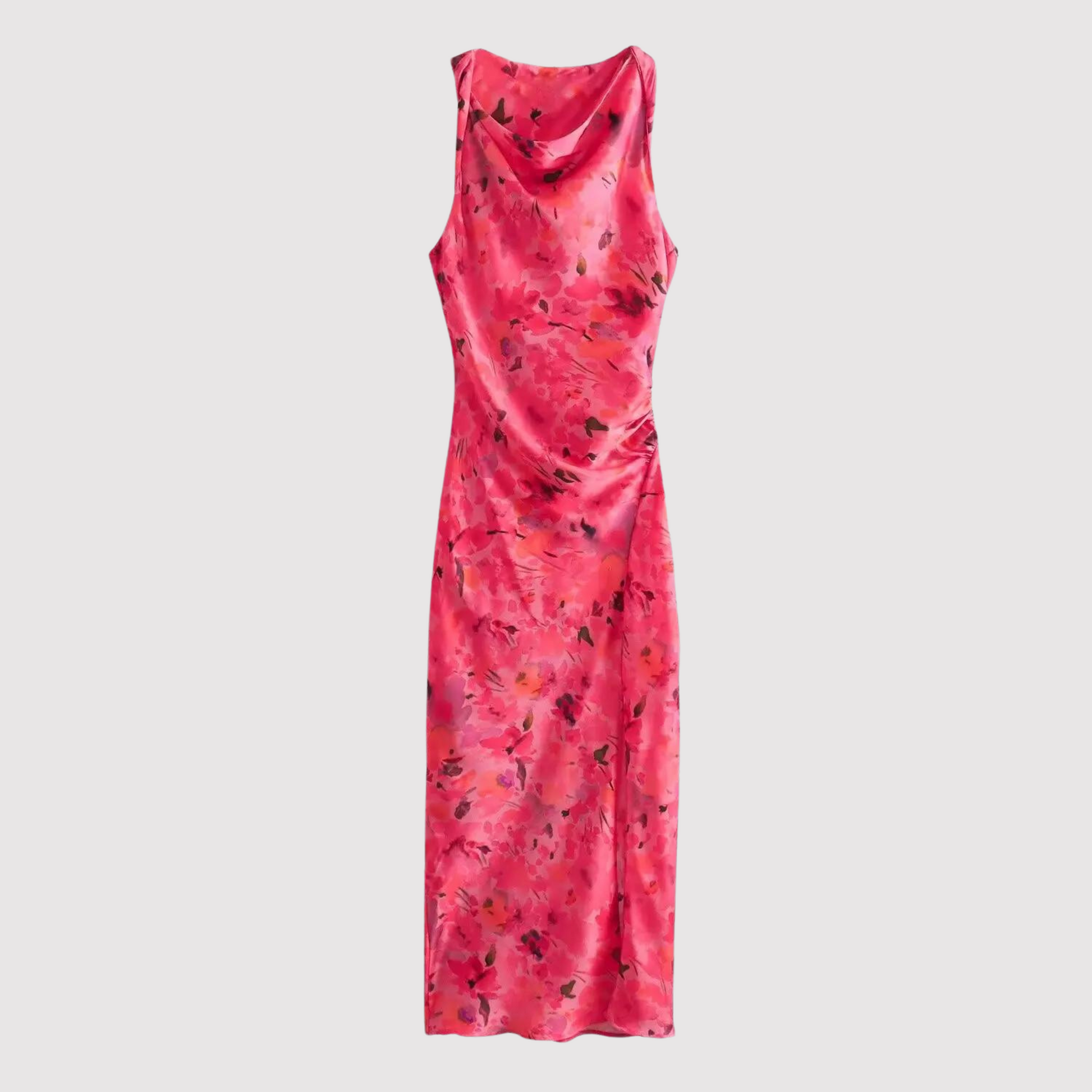 Vrouwelijke Bloemenjurk met Korte Mouwen - Mode Vibes