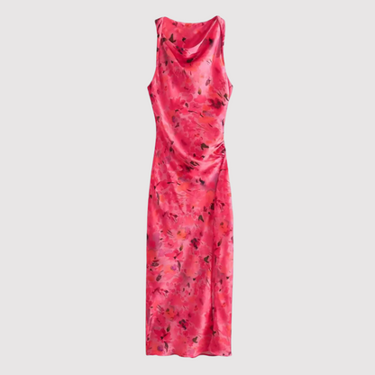 Vrouwelijke Bloemenjurk met Korte Mouwen - Mode Vibes
