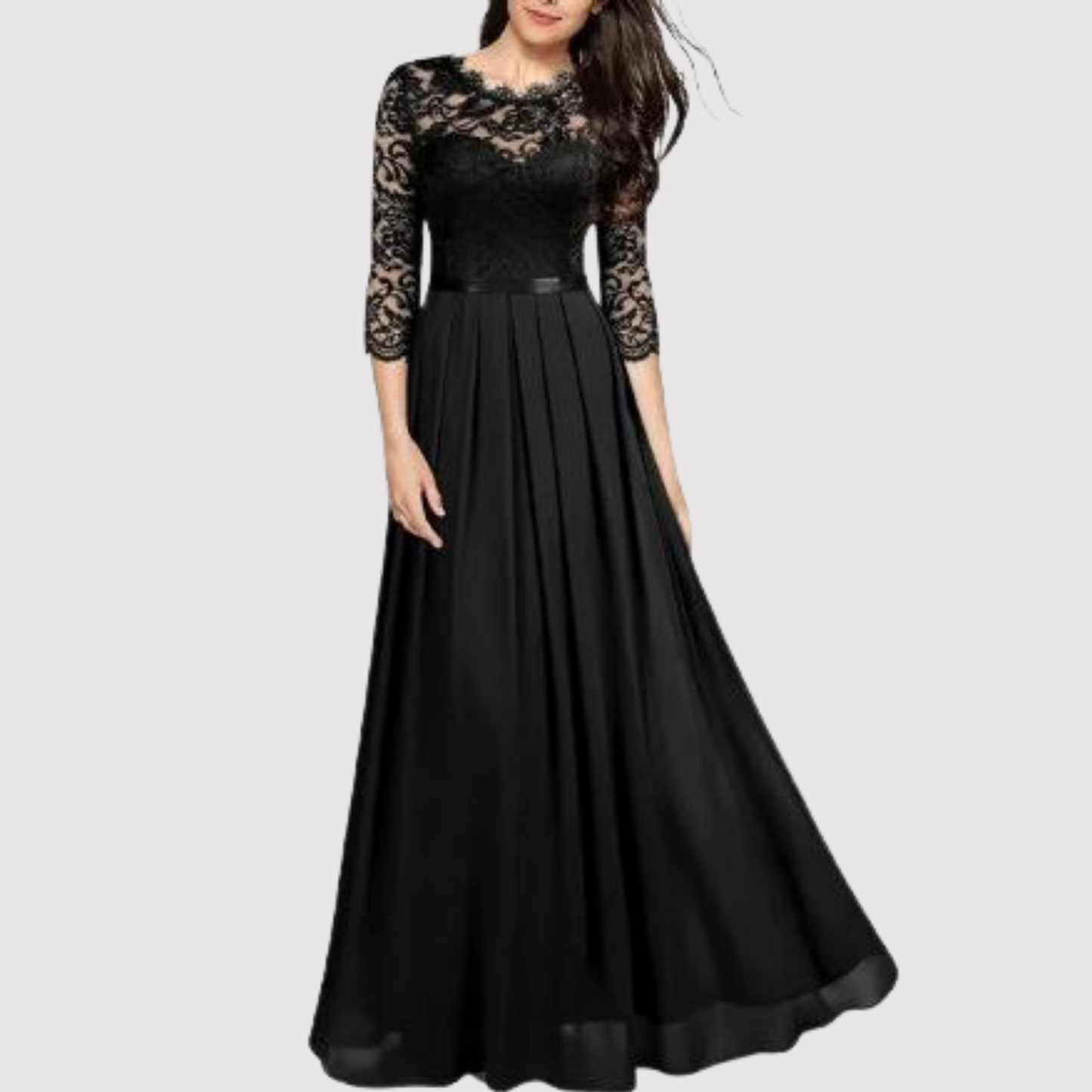 Kanten Chiffon Jurkje Vrouwelijk en Glamour - Mode Vibes