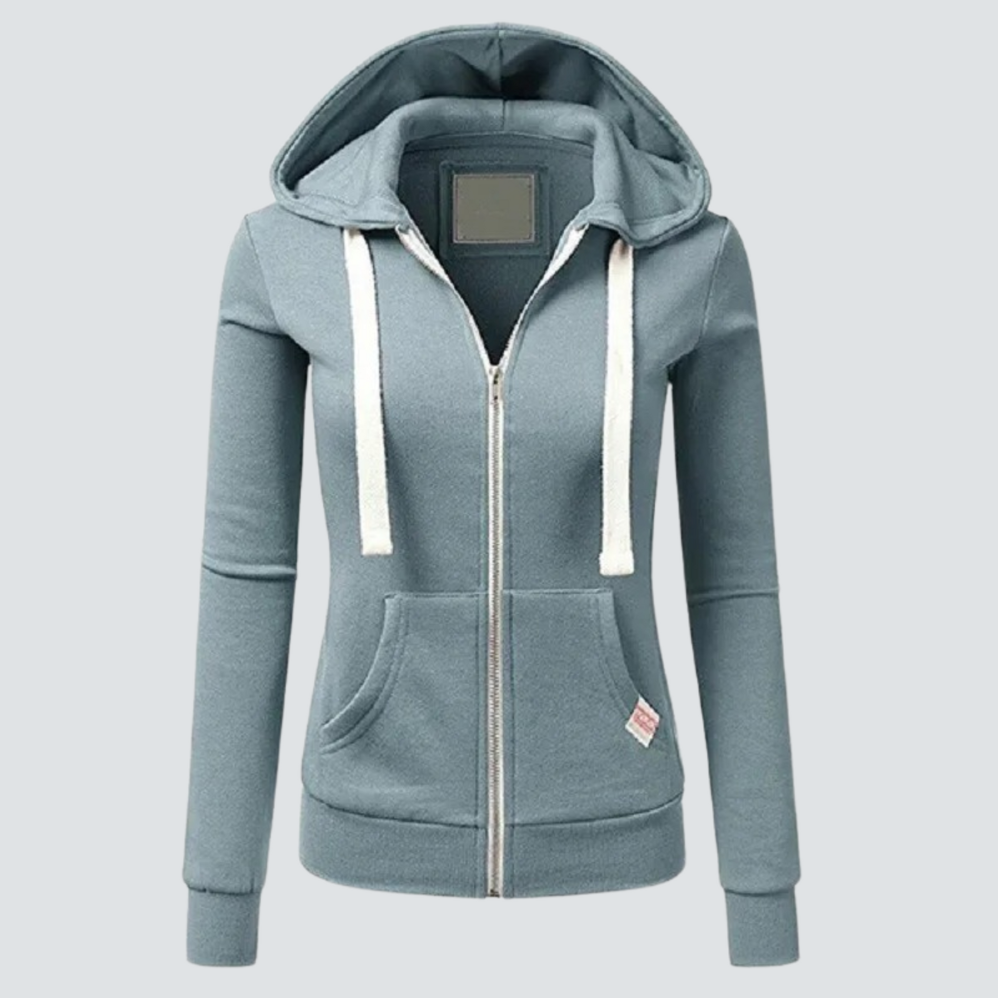 Wollen Hoodie Met Rits en Trekkoord - Mode Vibes