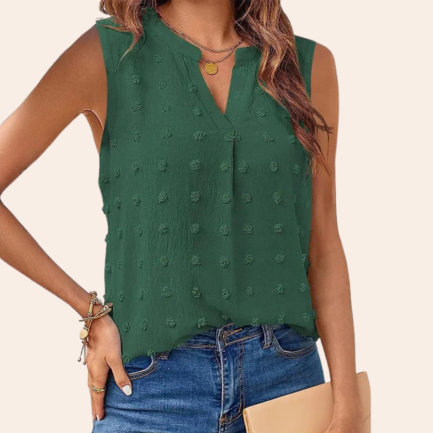 Dames Blouse Zonder Mouwen Luchtig Vera - Mode Vibes