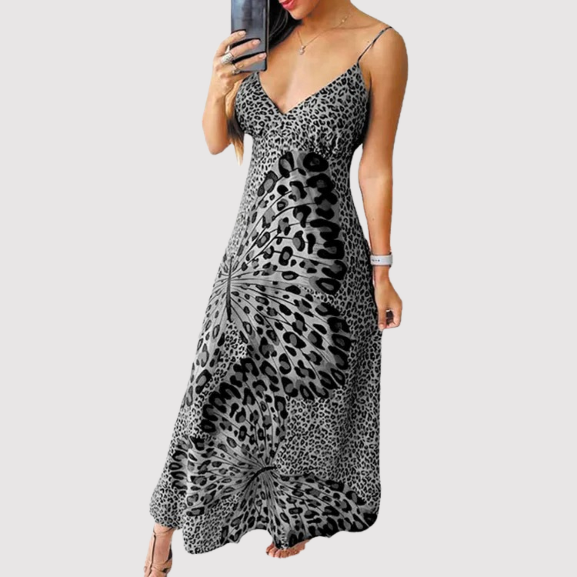 Zomerjurk V Hals Mouwloos Elegant - Mode Vibes