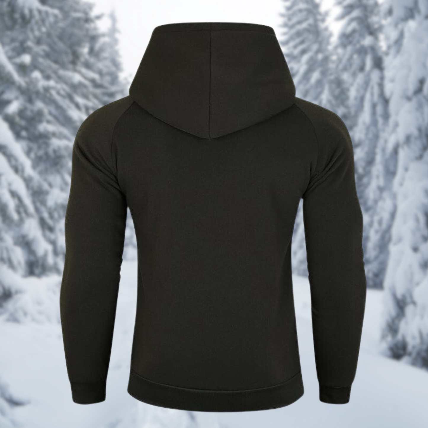Heren Fleece Hoodie met Rits Warm en Comfortabel