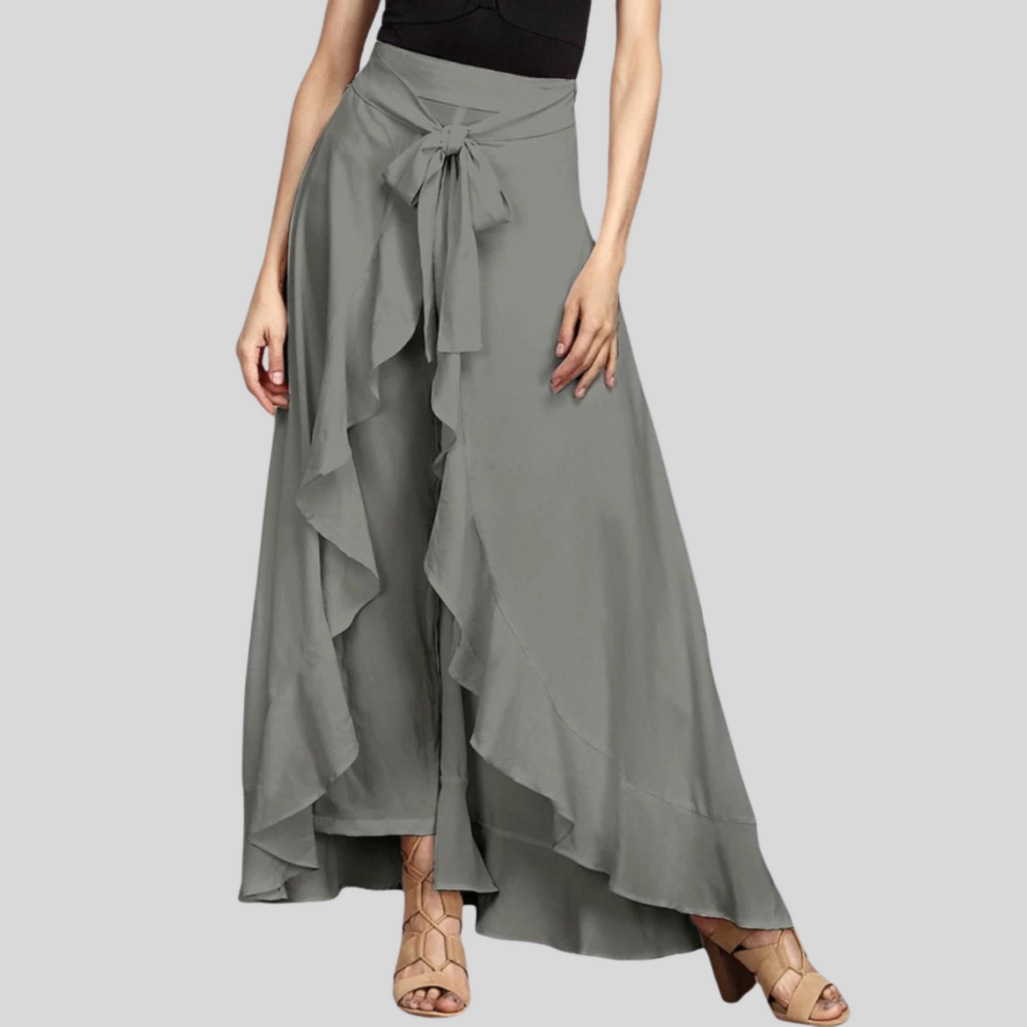 Dames Palazzo Broek Zomerjurk Model Zwart Wit