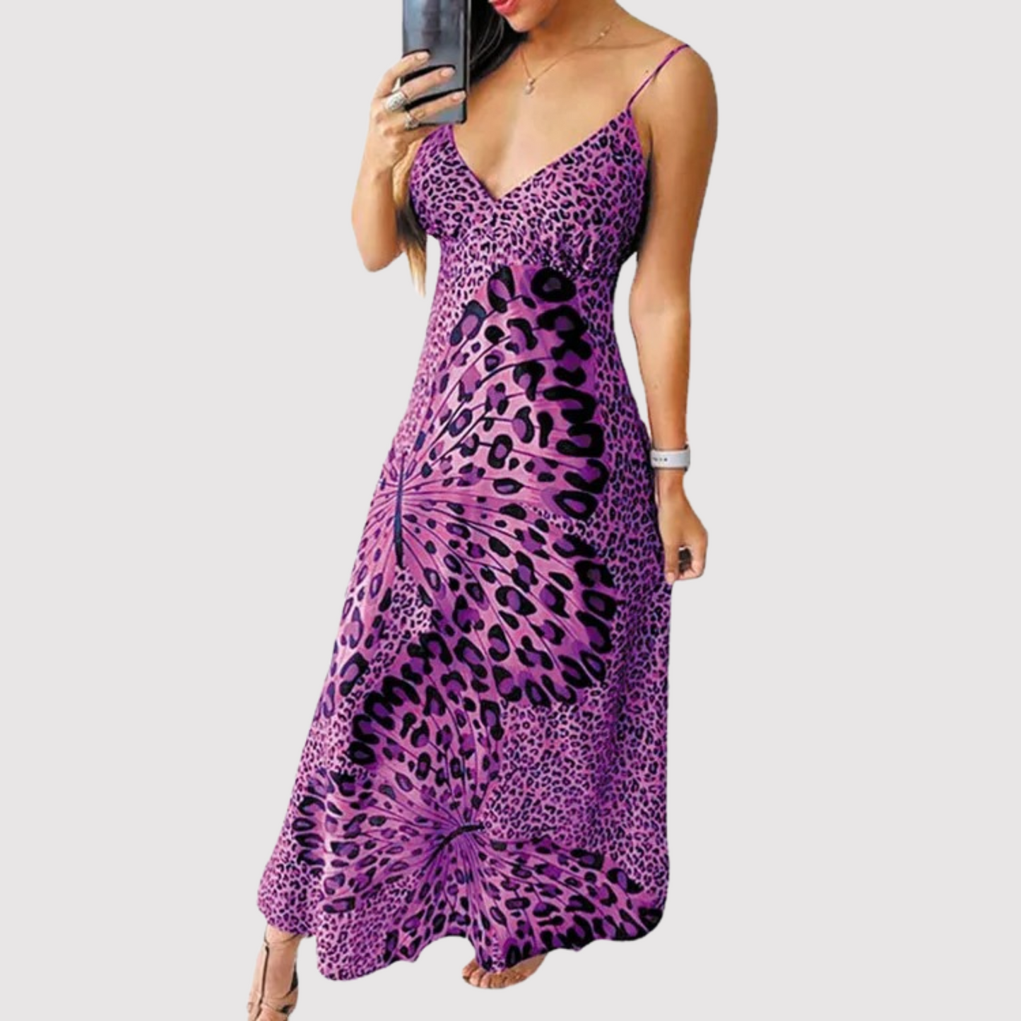 Zomerjurk V Hals Mouwloos Elegant