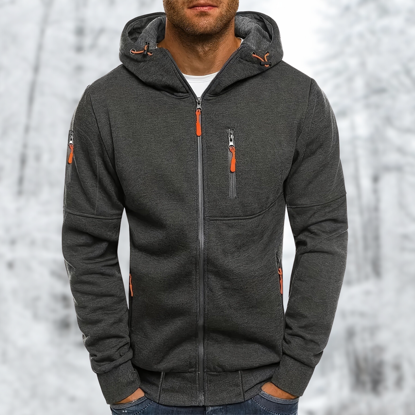Heren Softshell Jas met Capuchon Waterdicht
