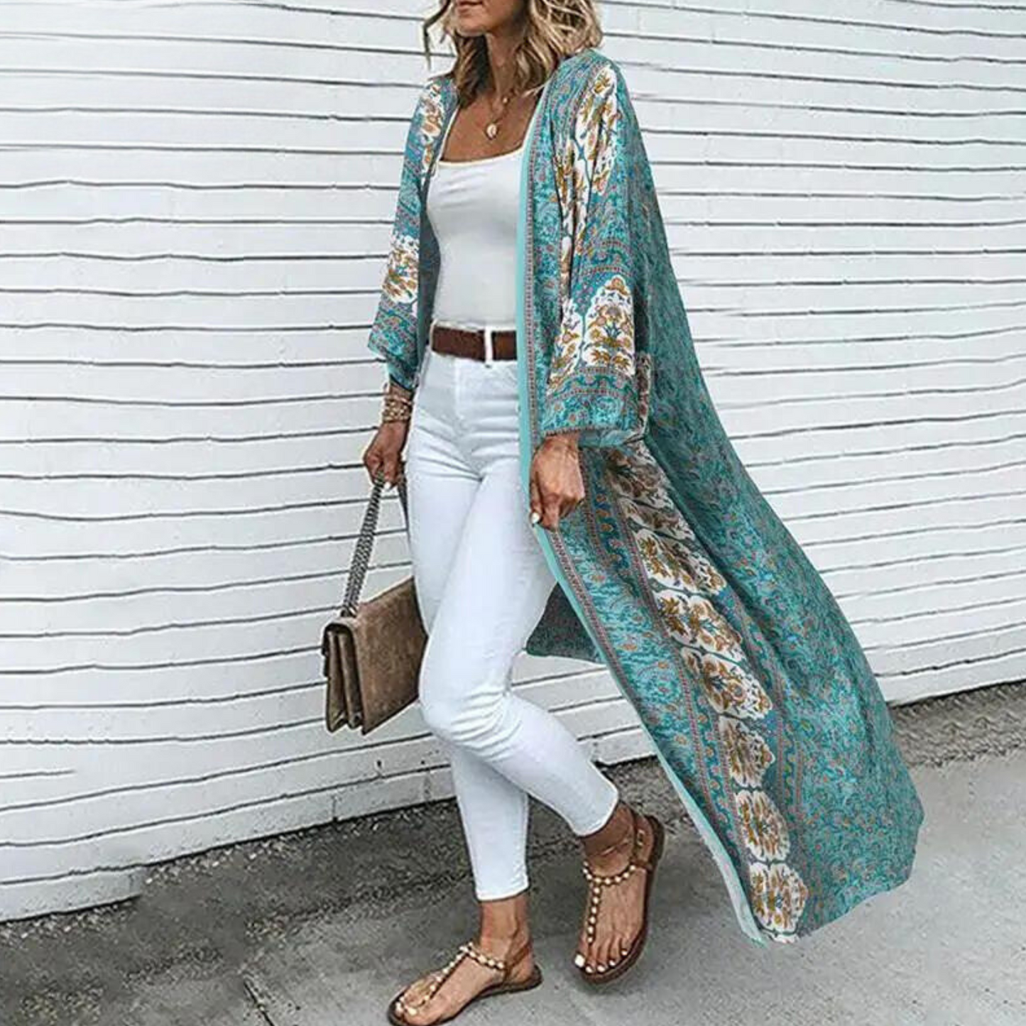 Bohemian Vest Lange Mouwen Open Voor