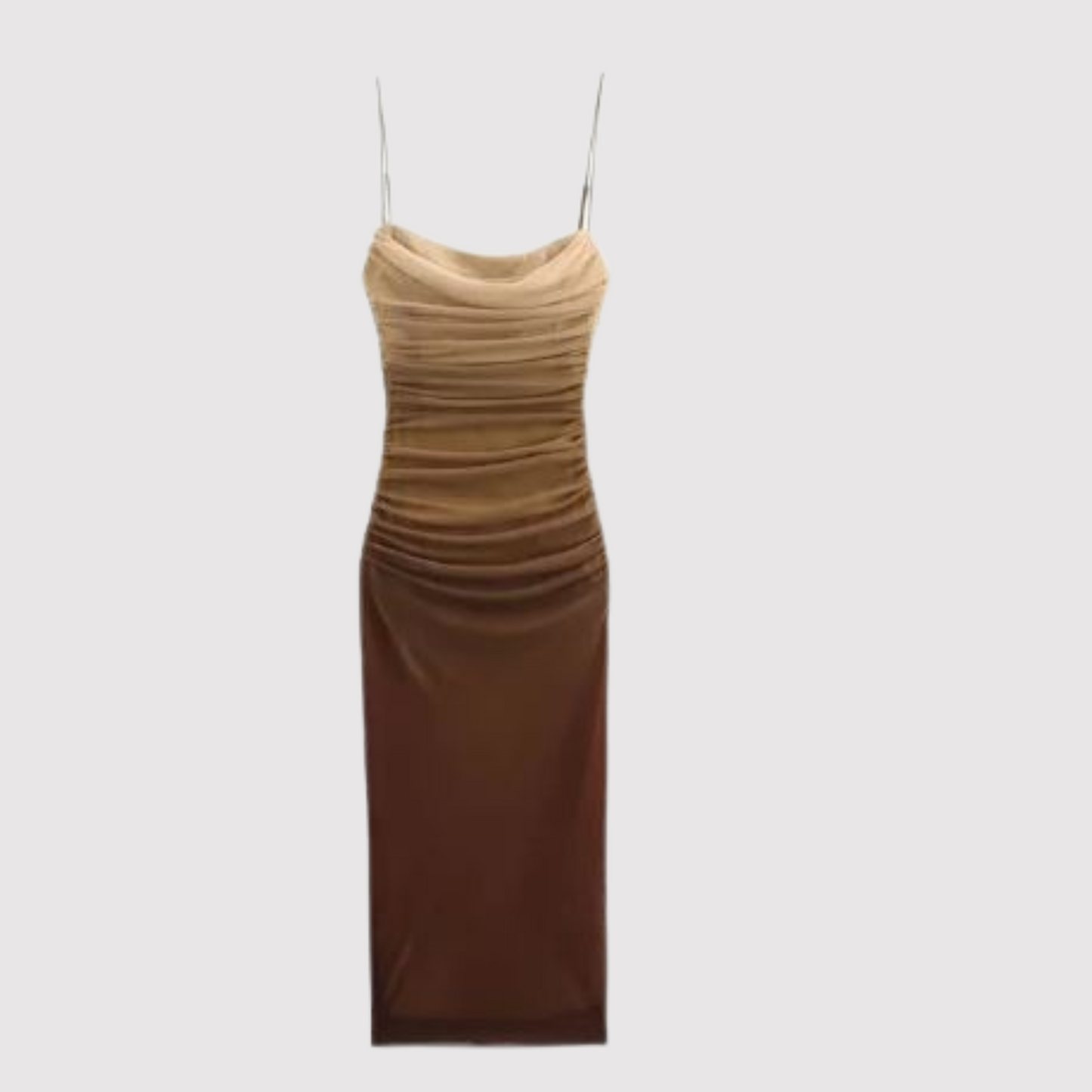 Vrouwelijke Zomerjurk Met Spaghettibandjes