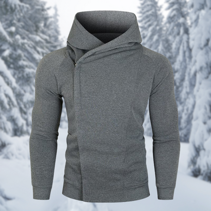 Heren Fleece Hoodie met Rits Warm en Comfortabel