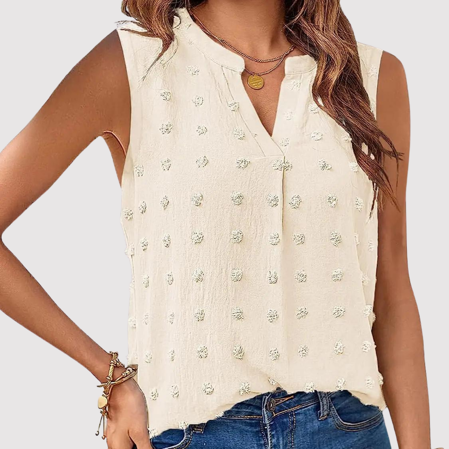Mouwloze Top voor Vrouw Zomerse Stijl - Mode Vibes