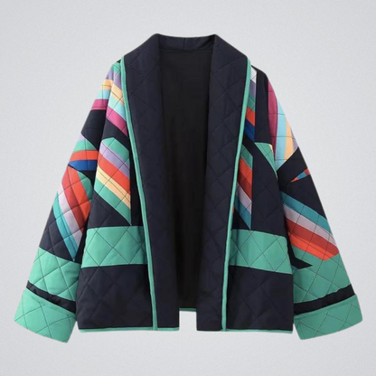 Retro Jas met Polokraag voor Dames - Mode Vibes