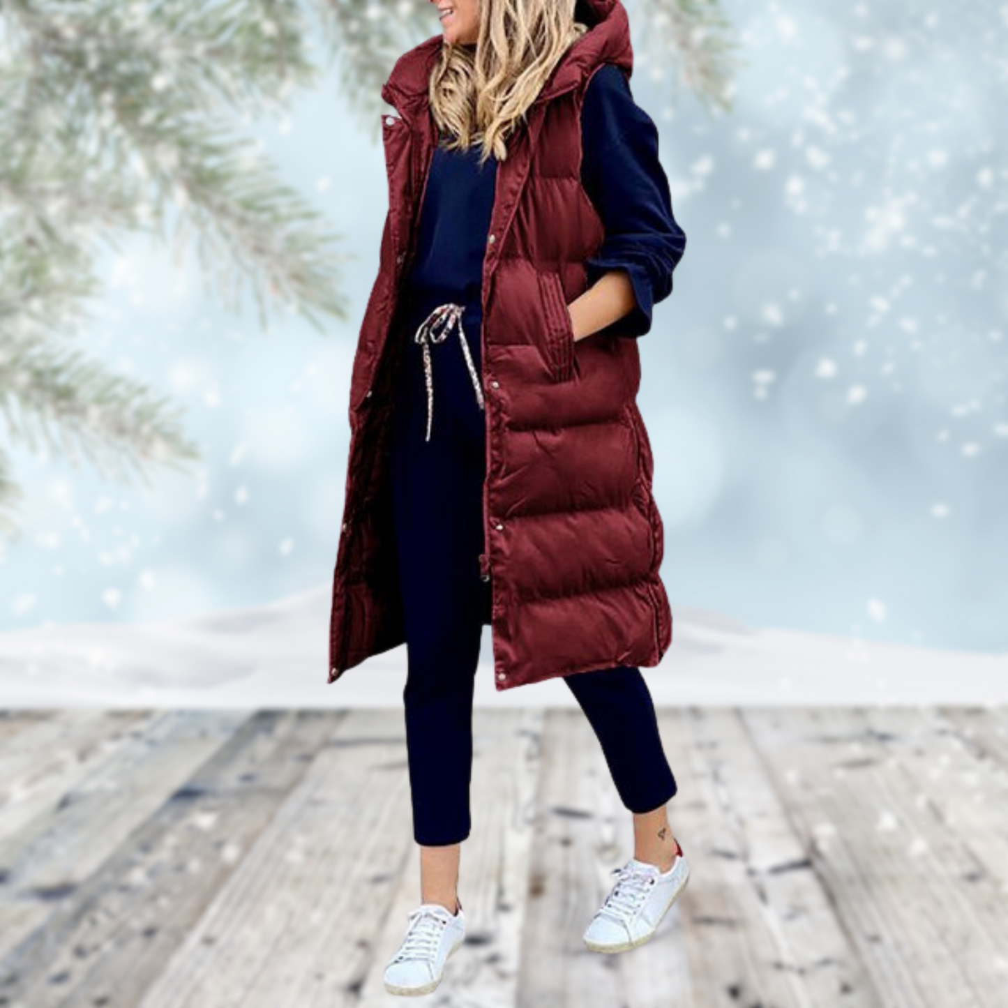 Lange Vestjas Minerva Warm en Stijlvol - Mode Vibes