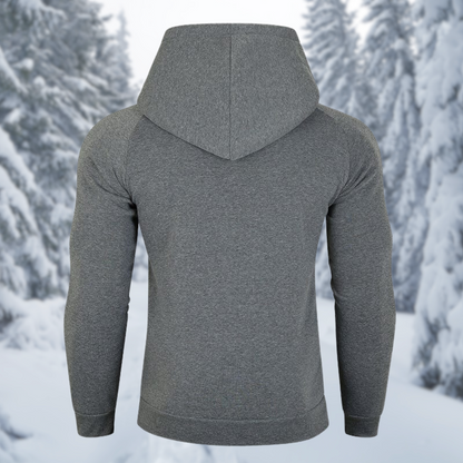 Heren Fleece Hoodie met Rits Warm en Comfortabel
