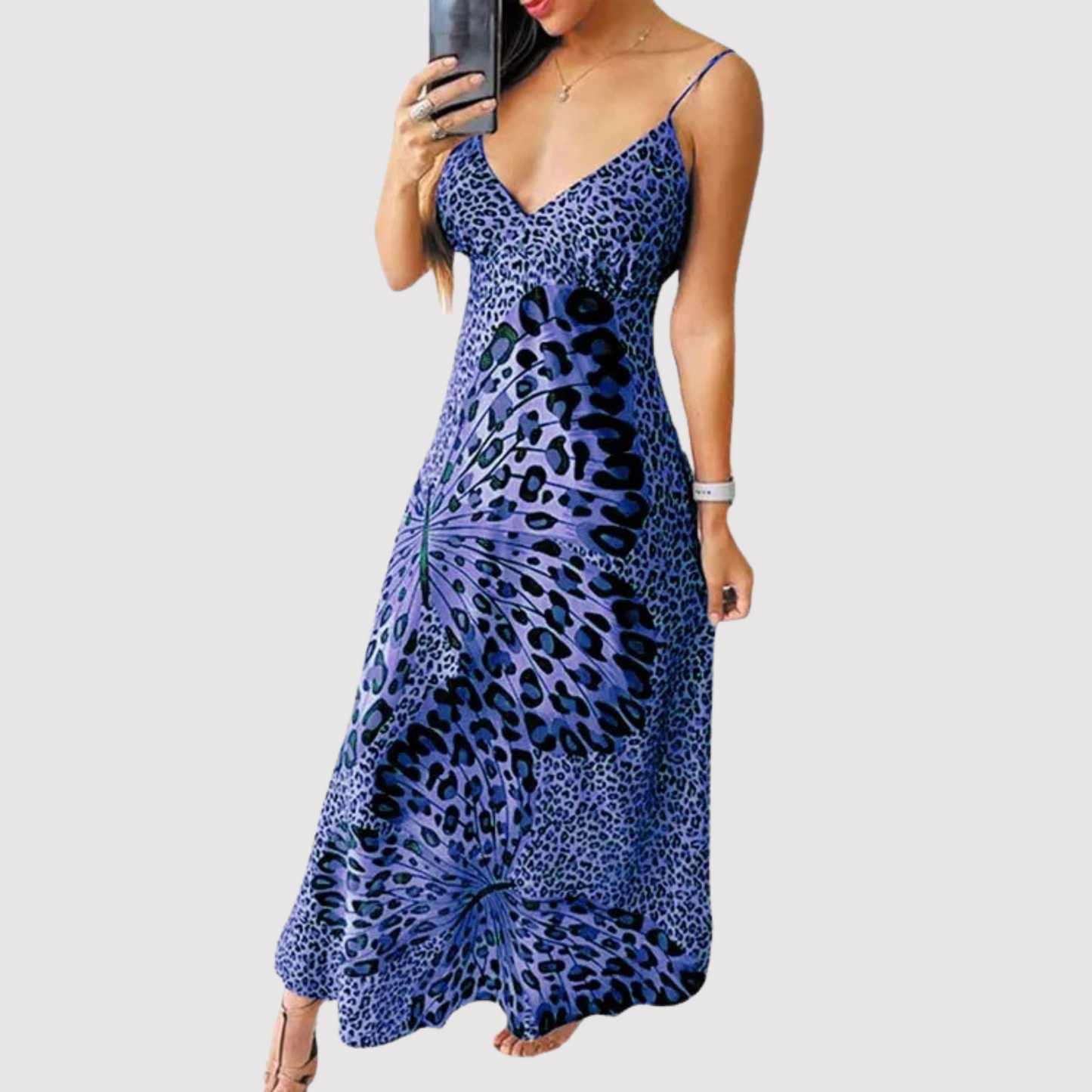 Zomerjurk V Hals Mouwloos Elegant