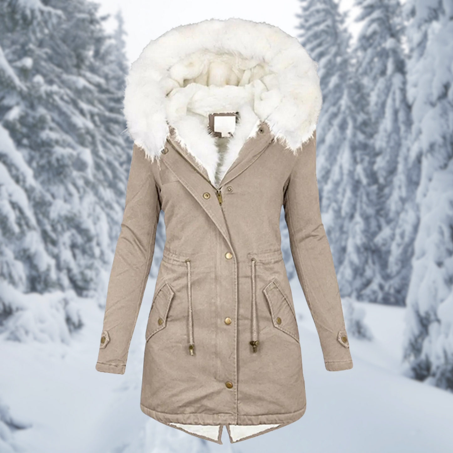 Dames Winterjas Warm Medium-Lang Model