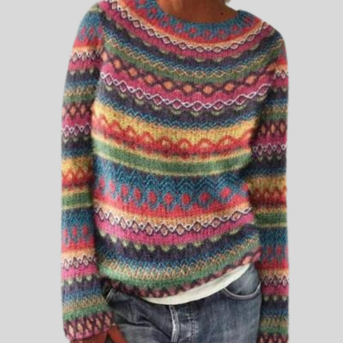 Vrouwen Trui Elegant Bedrukt Design - Mode Vibes
